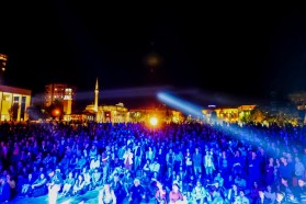 Over 4000 people attended the open air concert at the main square in Tirana